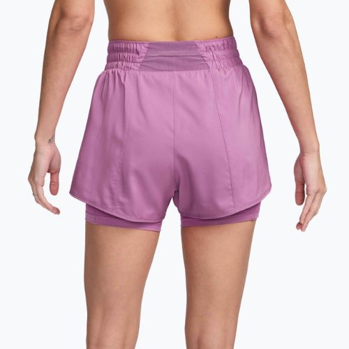 Női rövidnadrág Nike One Dri-Fit High-Waisted 3" 2In1 light magenta/white
