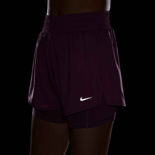 Női rövidnadrág Nike One Dri-Fit High-Waisted 3" 2In1 light magenta/white