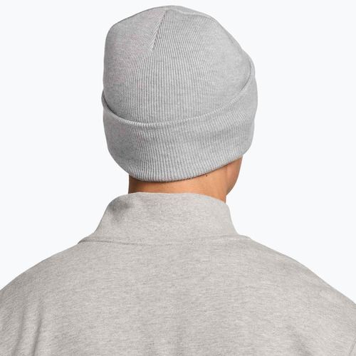 Téli sapka Nike Peak Swoosh Beanie dark grey heather/white