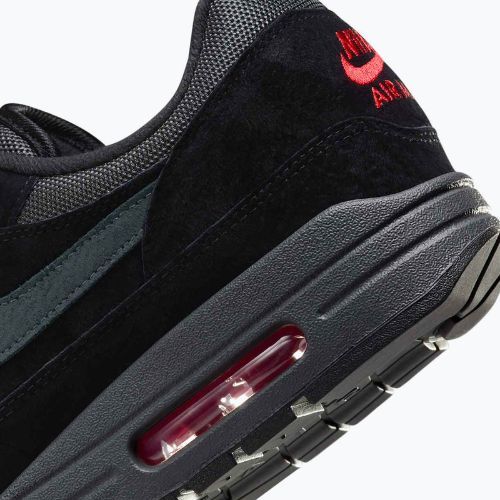 Férfi Nike Air Max 1 cipő black/university red/anthracite