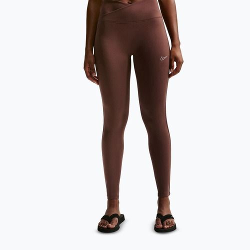 Női leggings Nike One magas derekú varrás nélküli light chocolate