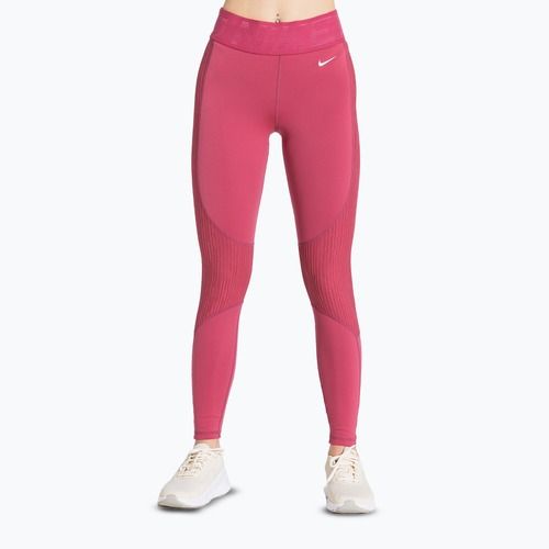 Női edzőleggings Nike Pro High-Waisted sweet beet/white