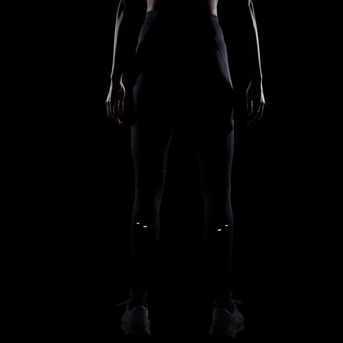 Női futóleggings Nike Tempo Swoosh Run High-Waisted 7/8 black/white