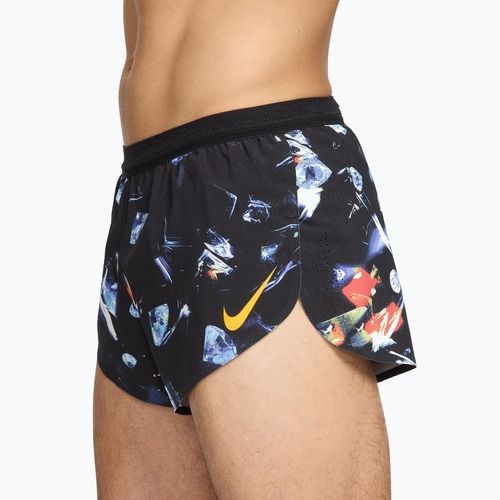 Férfi futóshort Nike AeroSwift Dri-Fit ADV Brief Lined 2" black/laser orange