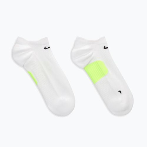 Zoknik Nike Running Midweight No-Show white/volt/black