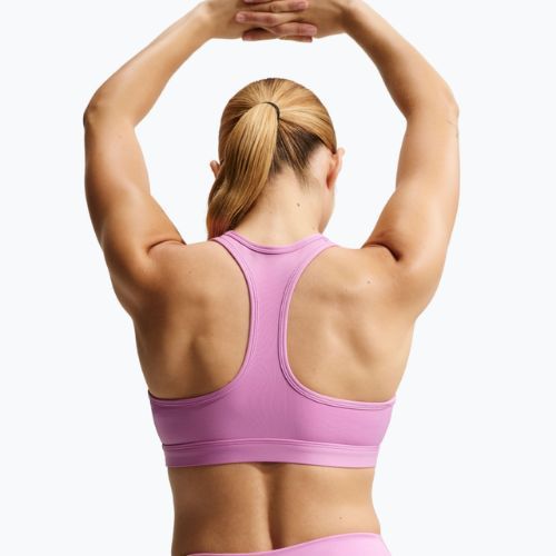 Sportmelltartó Nike Swoosh Medium Support Light Magenta/White