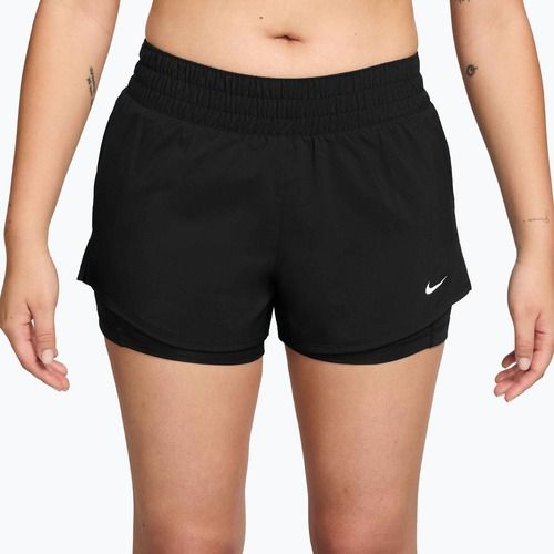 Női futó rövidnadrág Nike One Dri-FIT 2IN1 black/white