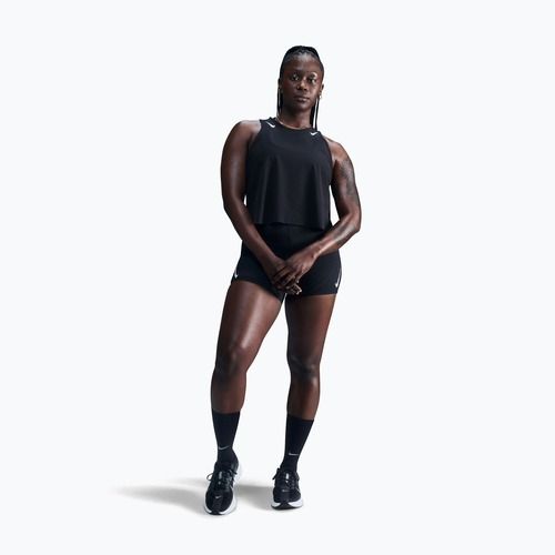Női futópóló Nike AeroSwift Dri-Fit ADV Cropped Tank Top black/white