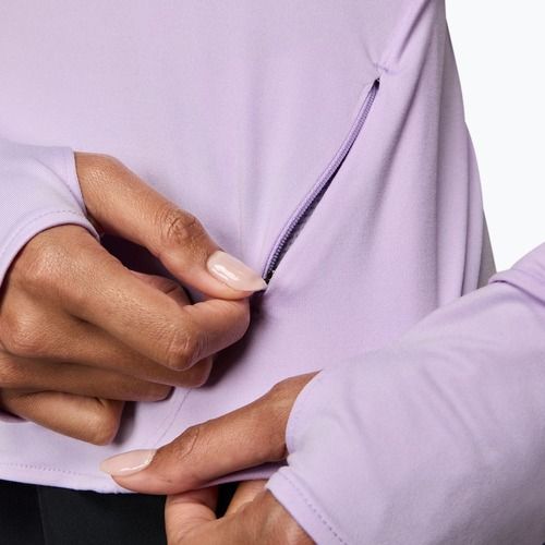 Női hosszú ujjú futófelső Nike Swift Dri-Fit UV 1/4-Zip violet mist