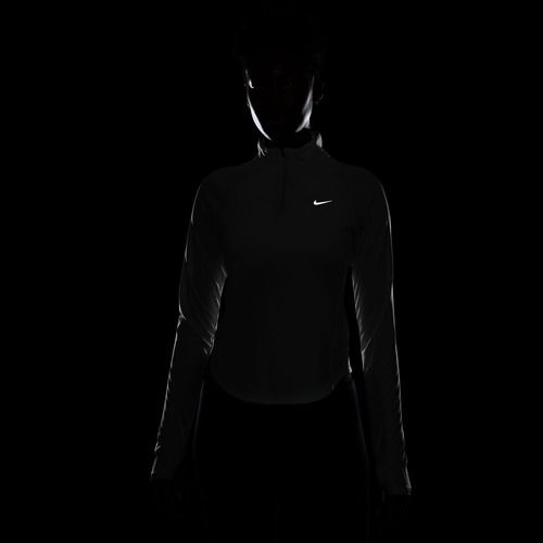 Női futó hosszú ujjú Nike Tempo Swoosh Run Dri-Fit 1/4-Zip white/black