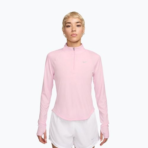 Női futó hosszú ujjú Nike Tempo Swoosh Run Dri-Fit 1/4-Zip pink foam/white