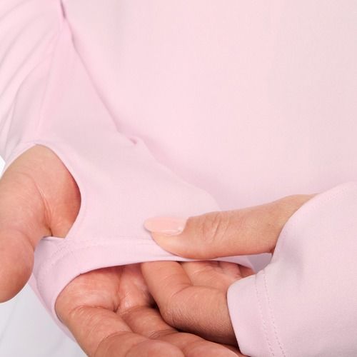 Női futó hosszú ujjú Nike Tempo Swoosh Run Dri-Fit 1/4-Zip pink foam/white