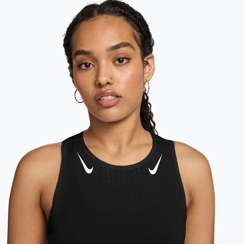 Női futópóló Nike AeroSwift Dri-Fit ADV Singlet black/white