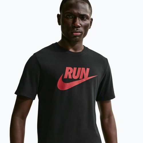 Férfi póló Nike Dri-Fit Running black/team crimson