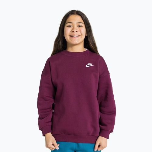 Gyerek pulóver Nike Sportswear Club Fleece burgundy/white