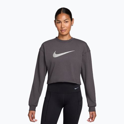 Női edzőpulóver Nike Pro Dri-Fit Crew Neck thunder grey/metallic silver/white