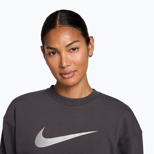 Női edzőpulóver Nike Pro Dri-Fit Crew Neck thunder grey/metallic silver/white