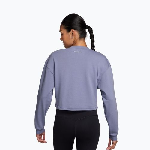 Női edzőpulóver Nike Pro Dri-Fit Crew Neck iron purple/metallic silver/white
