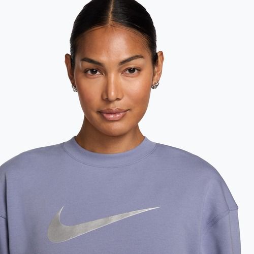 Női edzőpulóver Nike Pro Dri-Fit Crew Neck iron purple/metallic silver/white