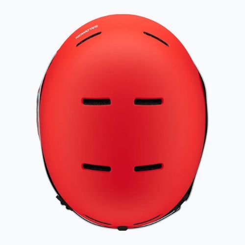 Gyerek sísisak Salomon Player Combo + Gogle XV Jr cherry tomato/red silver mirror