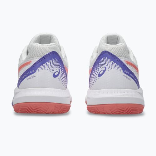 Női padelcipők ASICS Gel-Dedicate 8 Padel W white/guava