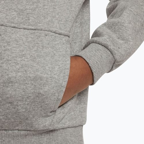 Gyerek kapucnis pulóver Nike Club Fleece Hoodie dark grey heather/white