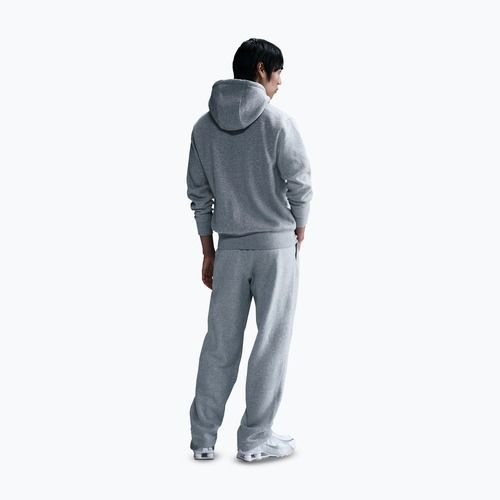 Férfi pulóver Nike Club Full Zip Hoodie dark grey heather/light smoke grey/white