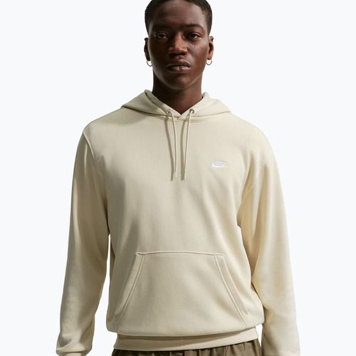 Férfi kapucnis pulóver Nike Club French Terry Pullover Hoodie light khaki/light khaki/white