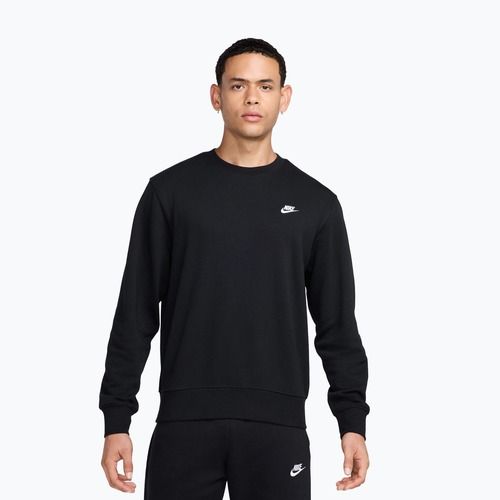 Férfi pulóver Nike Club French Terry Crew black/white