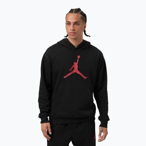 Férfi pulóver  Jordan Pullover Hoodie black/gym red