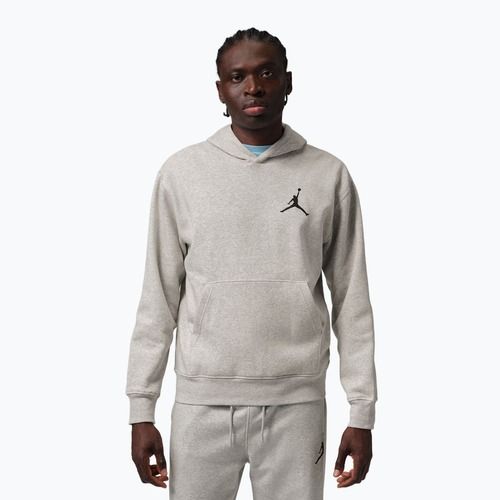 Férfi pulóver Jordan Pullover Hoodie grey heather/black