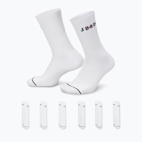 Zokni Jordan Everyday Crew 6 pairs white/gym red/black