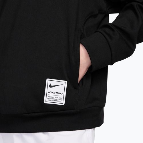 Gyerek pulóver Nike Pro Dri-Fit Pullover Hoodie black/white