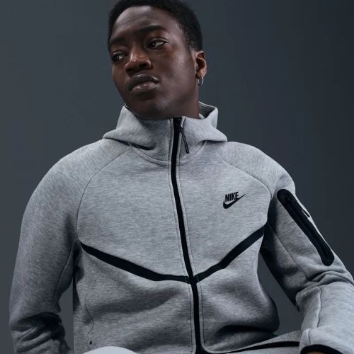 Férfi cipzáras dzseki Nike Tech Windrunner Full Zip cave dark grey heather/black