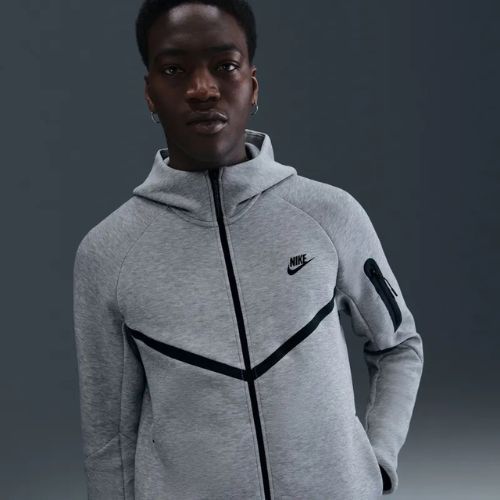Férfi cipzáras dzseki Nike Tech Windrunner Full Zip cave dark grey heather/black
