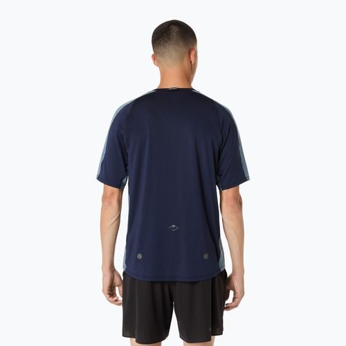 Férfi futópóló ASICS Fujitrail Elite SS Top midnight/ironclad