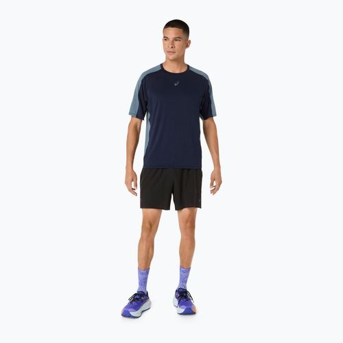 Férfi futópóló ASICS Fujitrail Elite SS Top midnight/ironclad