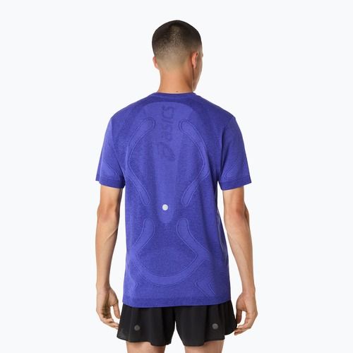 Férfi hosszú ujjú futópóló ASICS Road Seamless LS cobalt burst/eggplant