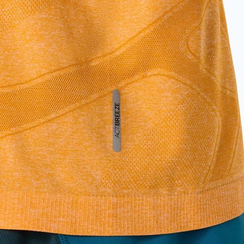 Férfi hosszú ujjú futópóló ASICS Road Seamless LS golden yellow