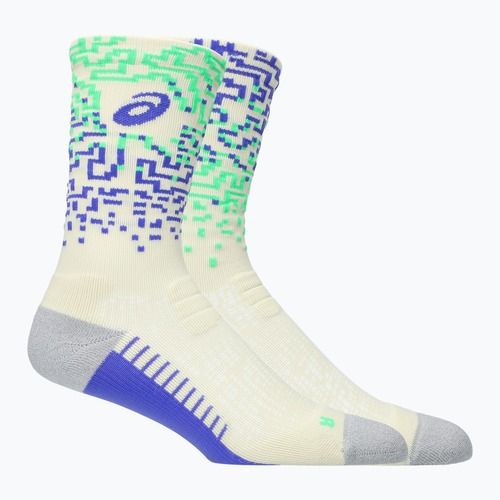 Zoknik ASICS Performance Run Crew ivory/cobalt burst/vital green