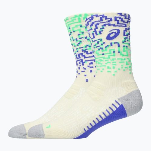 Zoknik ASICS Performance Run Crew ivory/cobalt burst/vital green