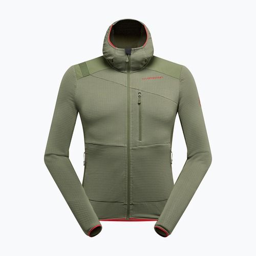 Férfi polár kapucnis pulóver La Sportiva Aequilibrium Thermal Hoody cypress/mountain red