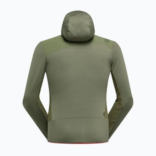 Férfi polár kapucnis pulóver La Sportiva Aequilibrium Thermal Hoody cypress/mountain red