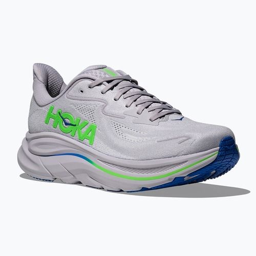 Férfi futócipők HOKA Clifton 10 Wide ash grey/neon green