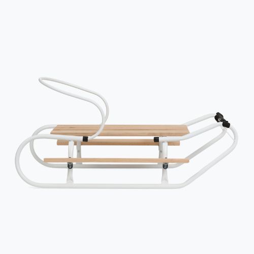 Fém szánkók HUMBAKA with backrest and footrests white