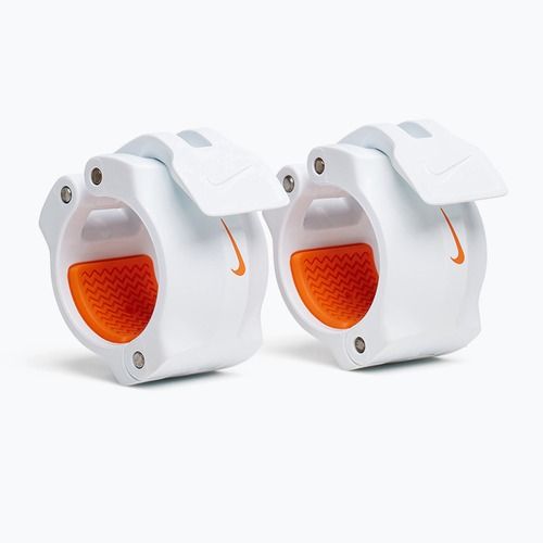 Súlyzórögzítők Nike Strength Barbell Collars 2 pcs. white/orange