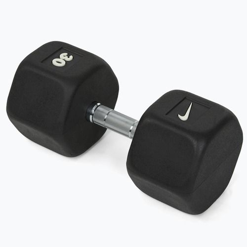 Gumírozott kézisúlyzó Nike Strength Hex Dumbbell 30 kg black/white
