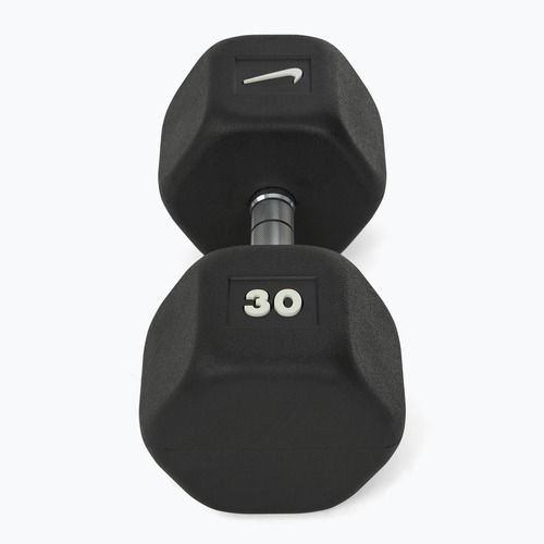 Gumírozott kézisúlyzó Nike Strength Hex Dumbbell 30 kg black/white