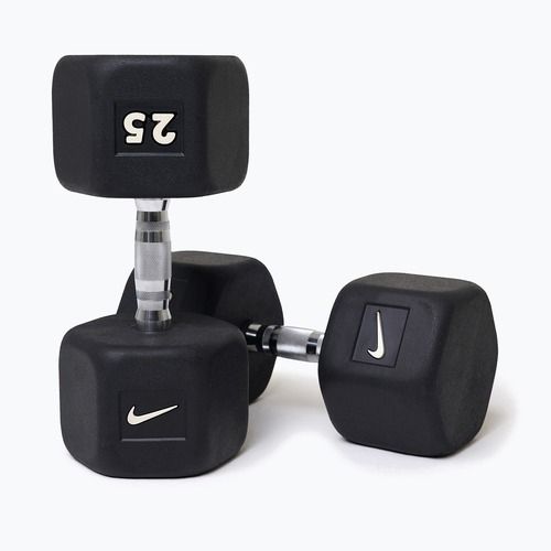 Gumírozott kézisúlyzó Nike Strength Hex Dumbbell 25 kg black/white