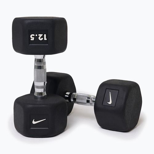 Gumírozott kézisúlyzó Nike Strength Hex Dumbbell 12,5 kg black/white